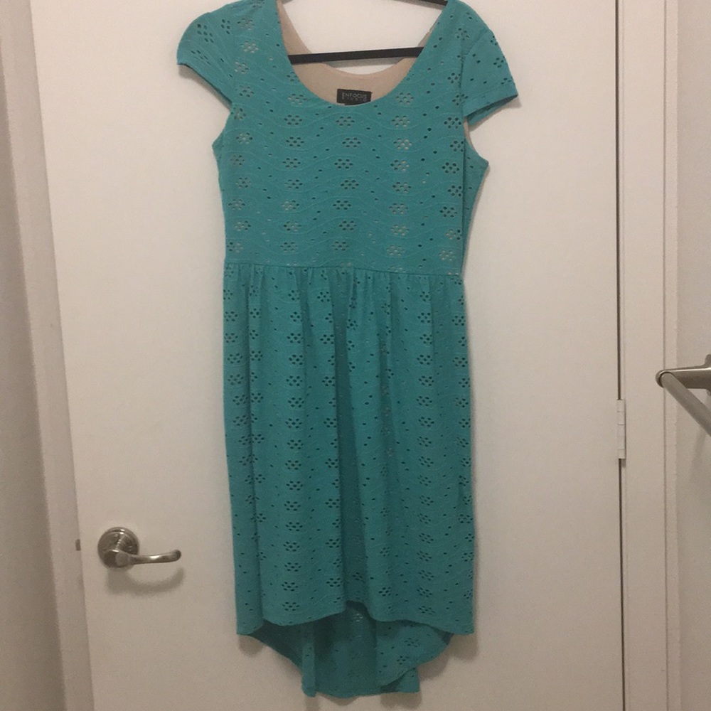 Turquoise High-Low Dress